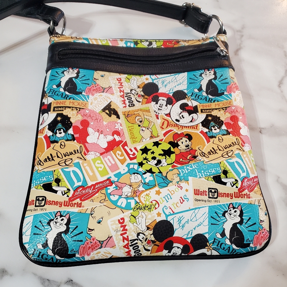 Disney Parks Mickey Mouse Crossbody Purse Classic Collage Pattern - Picture 16 of 16
